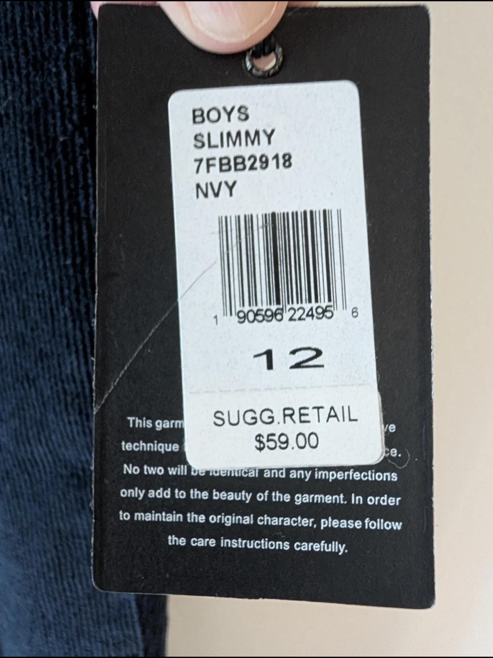 7 For All Mankind Kids Black Corduroy Casual Pants
